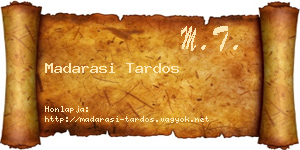 Madarasi Tardos névjegykártya